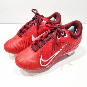 Nike Hyperdiamond 4 Pro Softball Cleats Women's Size 7 US Metal Cleats Red NEW